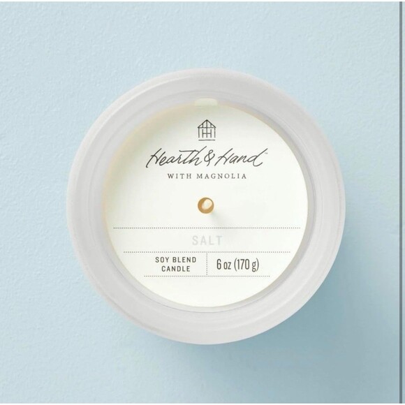 Set of 4 Hearth & Hand With Magnolia Salt Candle 6 oz NEW - Picture 1 of 6